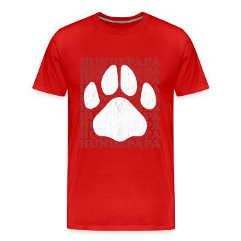 Dog Papa Dogs Master Dog Owner Cadeau - T-shirt bio Premium Homme - rouge - Devant - Damien (186cm)
