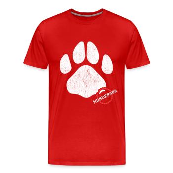 Dog Papa Master Dog Owner Dogs Cadeau - T-shirt bio Premium Homme - rouge - Devant - Damien (186cm)
