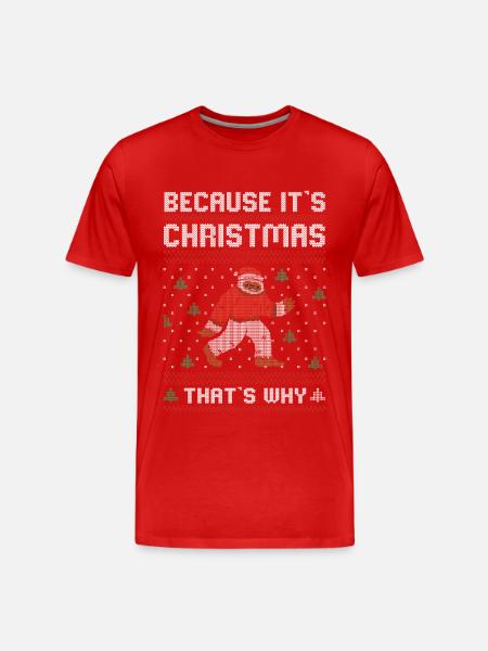 Ugly Christmas | Ugly Christmas Gift - Men's Premium Organic T-Shirt - red
