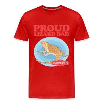 Bearded Dragon Dad Bearded Dragon Reptiles Gift - Men's Premium Organic T-Shirt - red - Front - Damien (186cm)