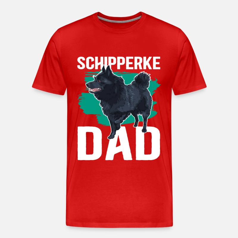 Schipperke Dad Hundebesitzer Hundehalter Geschenk - Männer Premium Bio T-Shirt - undefined