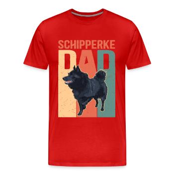 Schipperke Dad Hundebesitzer Hundepapa Geschenk - Männer Premium Bio T-Shirt - Rot - Vorne - Damien (186cm)