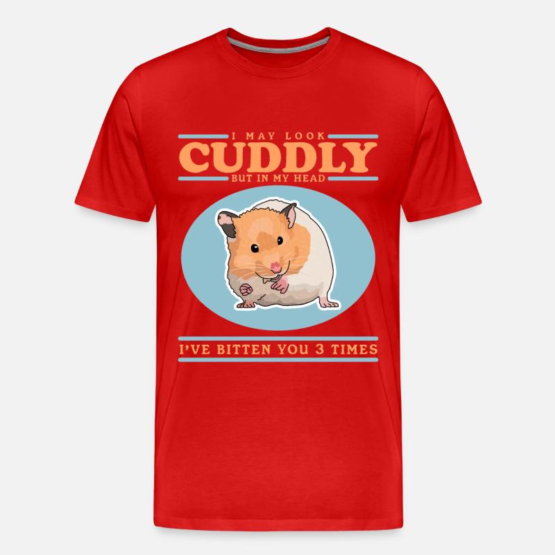 Hamster Zwerghamster Goldhamster Geschenk - Männer Premium Bio T-Shirt - Rot