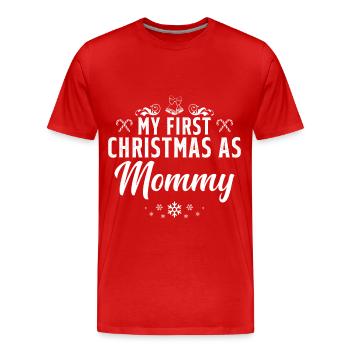 My First Christmas As Mommy - T-shirt bio Premium Homme - rouge - Devant - Damien (186cm)