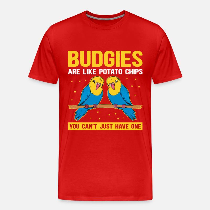 Budgerigar owner budgerigar gift - Men's Premium Organic T-Shirt - red