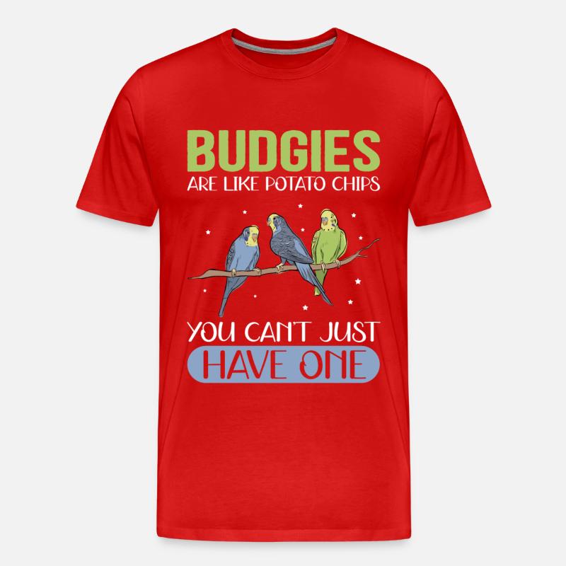 Budgerigar owner | Budgerigars Gift - Men's Premium Organic T-Shirt - red