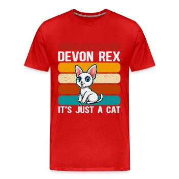 Devon Rex Katzen Katzenbesitzer Katze Geschenk - Männer Premium Bio T-Shirt - Rot - Vorne - Damien (186cm)