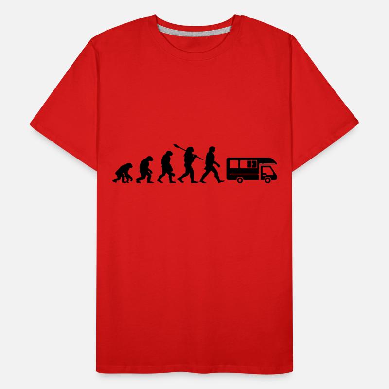 Evolution Camping Car Humor Geschenk Männer Premium Bio T-Shirt
