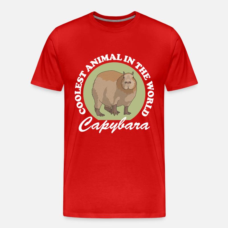 Capybara capybaras Capybaras cadeau - T-shirt bio Premium Homme - rouge