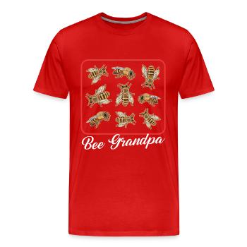 Beekeeper Bees Grandpa Beekeeper Gift - Men's Premium Organic T-Shirt - red - Front - Damien (186cm)