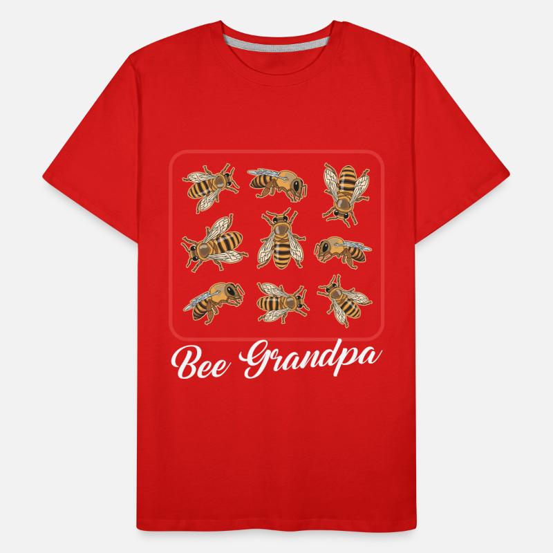 Beekeeper Bees Grandpa Beekeeper Gift Men's Premium Organic T-Shirt