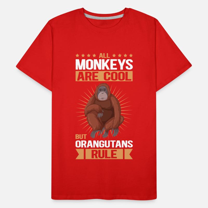 Orang-Utan Affe Orangutan Geschenk Männer Premium Bio T-Shirt