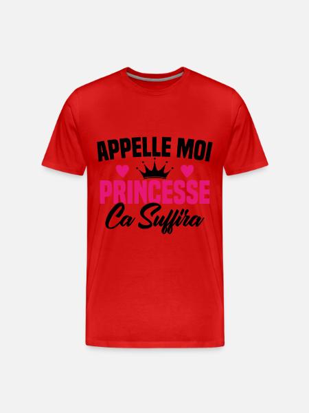 HUMOUR APPELLE MOI PRINCESSE - T-shirt bio Premium Homme - rouge