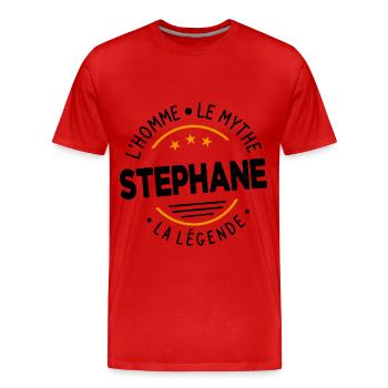 Stephane L'Homme Le Mythe La Légende Cadeau Humour - T-shirt bio Premium Homme - rouge - Devant - Damien (186cm)