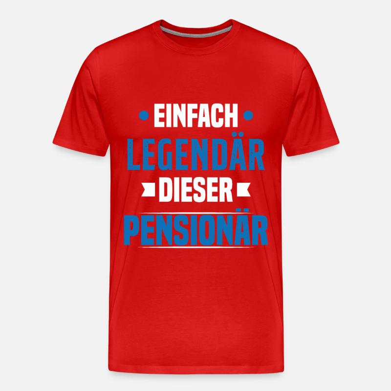 simplement légendaire ce retraité - T-shirt bio Premium Homme - rouge