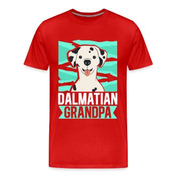 Dalmatian Grandpa Dog Dog Owner Cadeau - T-shirt bio Premium Homme - rouge - Devant - Damien (186cm)