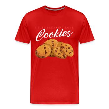Cookies Cookie Baking Cookie Cookie Gift - T-shirt bio Premium Homme - rouge - Devant - Damien (186cm)