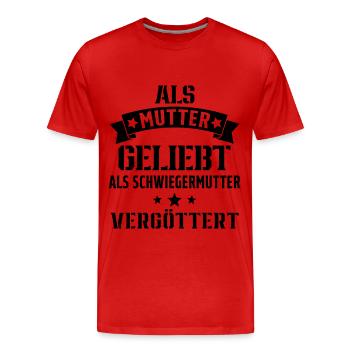 une belle mère c est comme une mère - T-shirt bio Premium Homme - rouge - Devant - Damien (186cm)