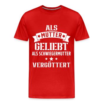 une belle mère c est comme une mère - T-shirt bio Premium Homme - rouge - Devant - Damien (186cm)