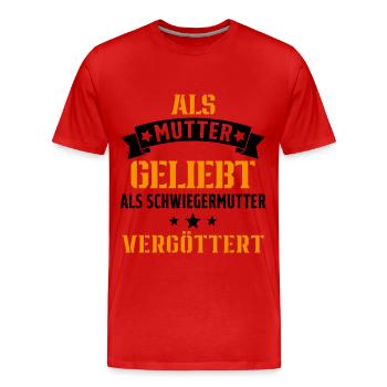 une belle mère c est comme une mère - T-shirt bio Premium Homme - rouge - Devant - Damien (186cm)
