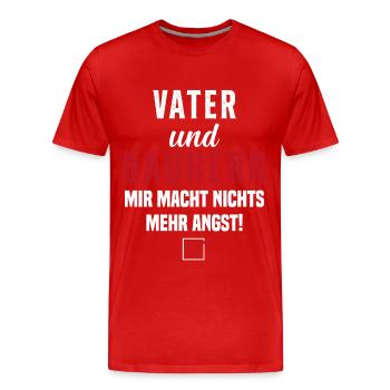 Papa et promoteur Rien ne me fait plus peur - T-shirt bio Premium Homme - rouge - Devant - Damien (186cm)