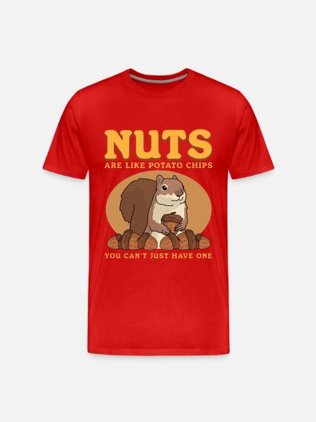 Süßes Eichhörnchen Grauhörnchen Hörnchen Geschenk - Männer Premium Bio T-Shirt - Rot