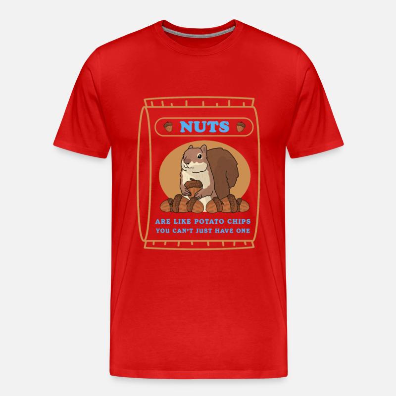 Mignon écureuil gris écureuil cadeau - T-shirt bio Premium Homme - rouge