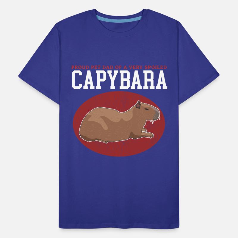 Capybara Dad | Wasserschwein Capybaras Geschenk Männer Premium Bio T-Shirt