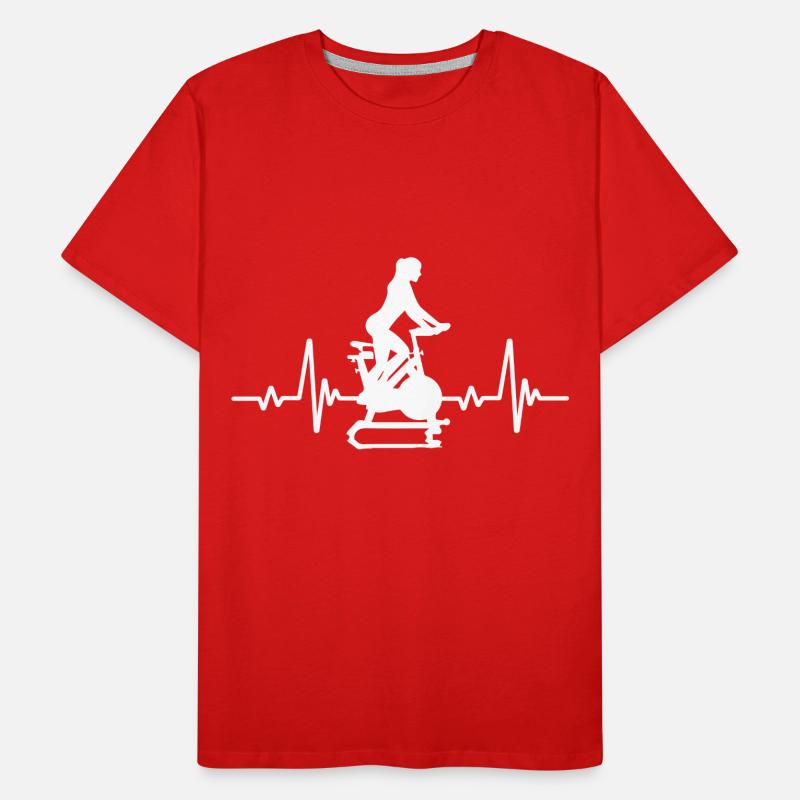 Herzfrequenz Indoor Cycling Männer Premium Bio T-Shirt