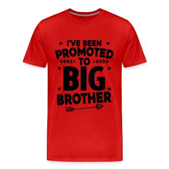 Ich werde ein großer Bruder sein - zukünftiger großer Bruder - Männer Premium Bio T-Shirt - Rot - Vorne - Damien (186cm)