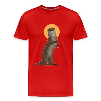 Otter Otter Sea Otter Gift - Men's Premium Organic T-Shirt - red - Front - Damien (186cm)