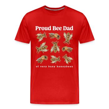 Beekeeper Beekeeper Bee Beekeeping Gift - Men's Premium Organic T-Shirt - red - Front - Damien (186cm)