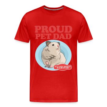Hamster Dad Dwarf Hamster Golden Hamster Gift - Men's Premium Organic T-Shirt - red - Front - Damien (186cm)
