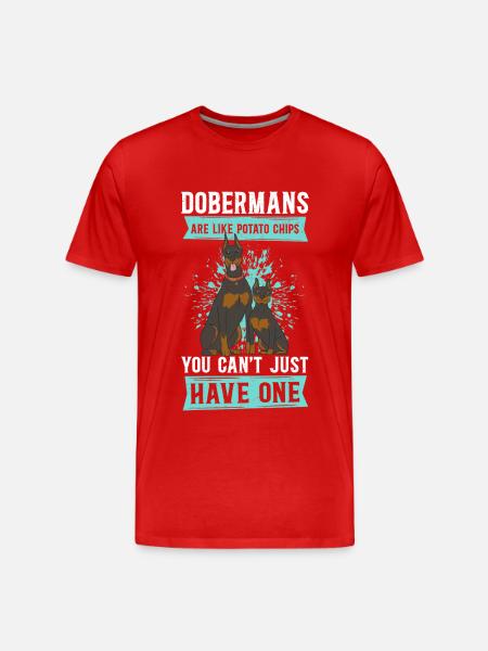 Doberman Dog Owner Dog Gift - Men's Premium Organic T-Shirt - red