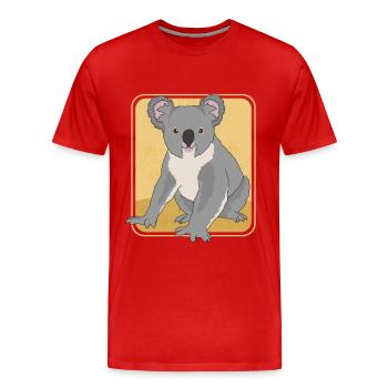 Koala Koalas Koala Bear Koala Bear Gift - Men's Premium Organic T-Shirt - red - Front - Damien (186cm)