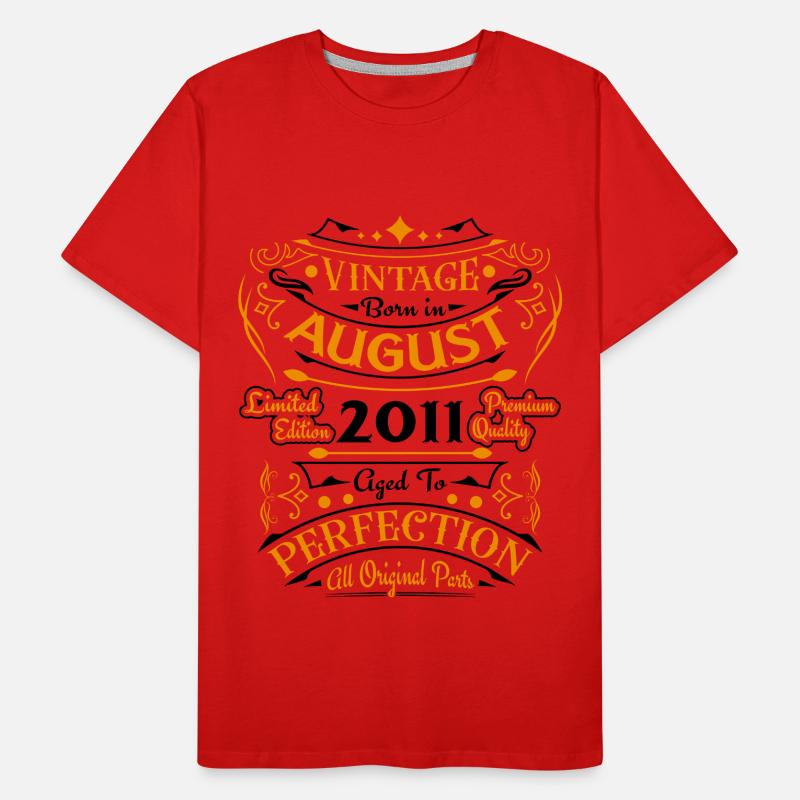 August 2011 - Geburtstag im August Männer Premium Bio T-Shirt