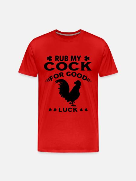 Rub my for luck - Men's Premium Organic T-Shirt - red