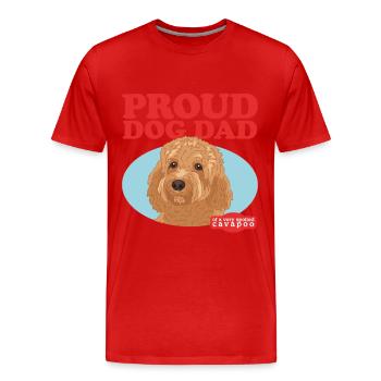 Cavapoo Dad Dog Cavoodle Dog Owner Gift - Men's Premium Organic T-Shirt - red - Front - Damien (186cm)
