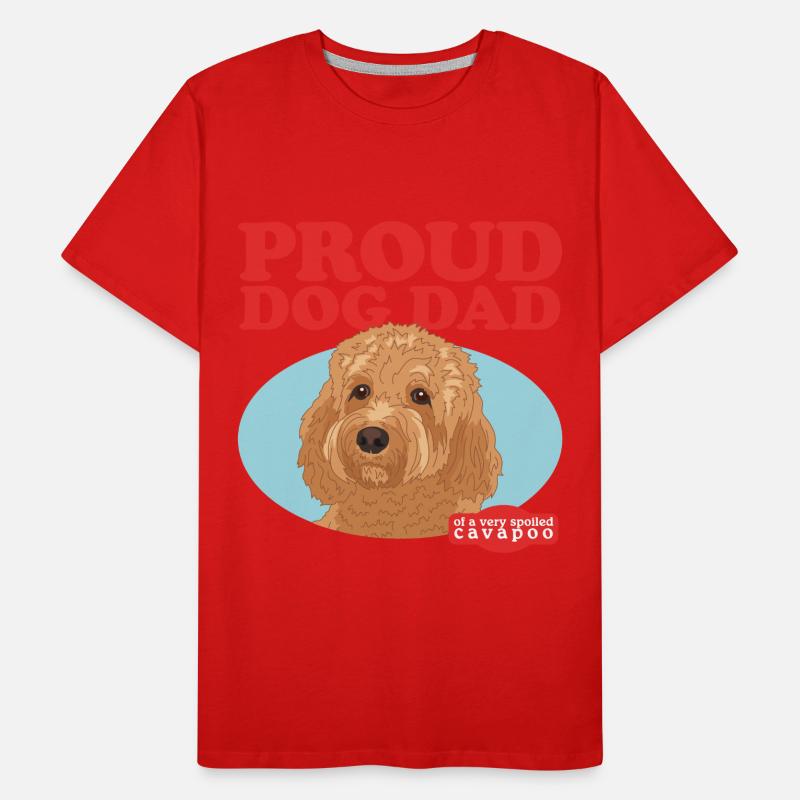Cavapoo Papa Chien Cavoodle Chien Propriétaire Cadeau T-shirt bio Premium Homme