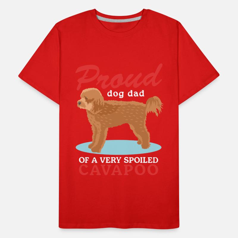Cavapoo Papa Chiens Propriétaire de Chien Cavoodle Cadeau T-shirt bio Premium Homme