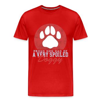 Dog Daddy Master Dogs Dog Owner Cadeau - T-shirt bio Premium Homme - rouge - Devant - Damien (186cm)
