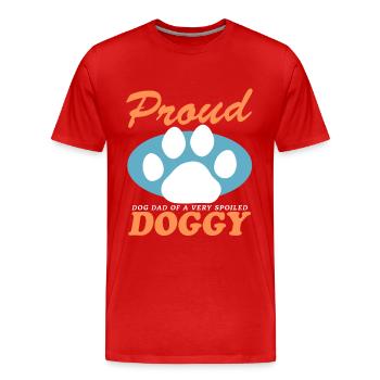 Dog Daddy Master Dog Owner Dog Gift - T-shirt bio Premium Homme - rouge - Devant - Damien (186cm)
