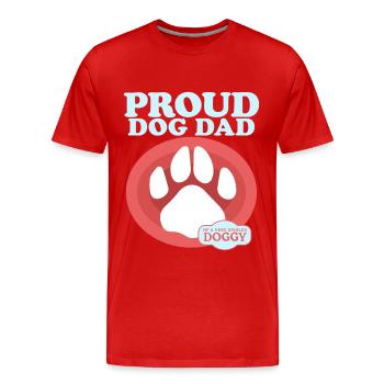 Dog Daddy Dog Owner Master Dog Cadeau - T-shirt bio Premium Homme - rouge - Devant - Damien (186cm)