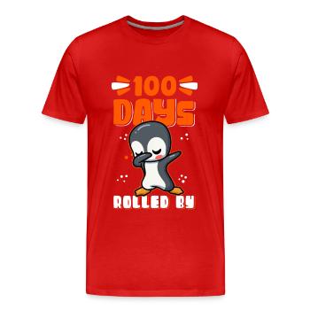 100 School Days School Students Children Gift - Men's Premium Organic T-Shirt - red - Front - Damien (186cm)