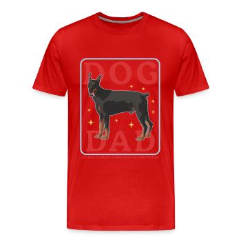 Doberman Dad Dog Owner Dog Daddy Gift - T-shirt bio Premium Homme - rouge - Devant - Damien (186cm)