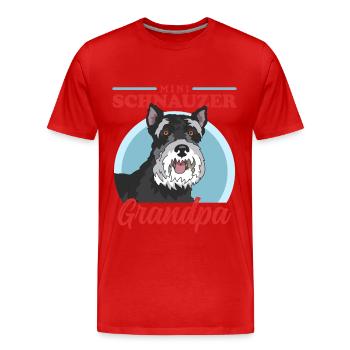 Zwergschnauzer Grandpa Schnauzer Hunde Geschenk - Männer Premium Bio T-Shirt - Rot - Vorne - Damien (186cm)