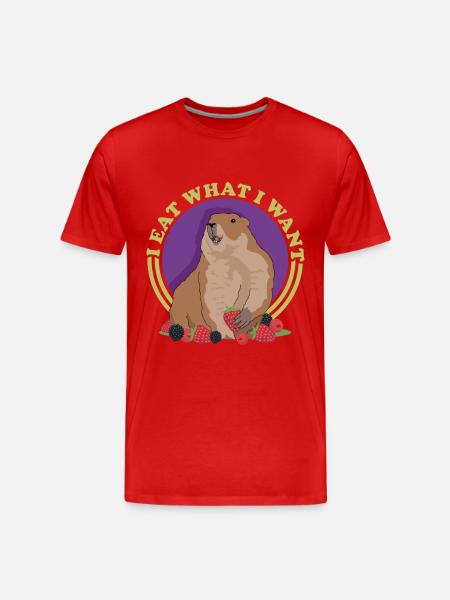 Marmots Mankai Groundhog Munggen Gift - Men's Premium Organic T-Shirt - red
