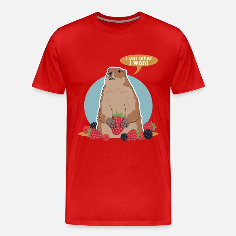 Murmeltiere Munggen Mankai Groundhog Geschenk - Männer Premium Bio T-Shirt - Rot