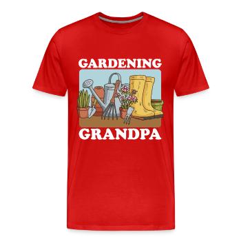 Garden hobby gardener grandpa gardening gift - Men's Premium Organic T-Shirt - red - Front - Damien (186cm)