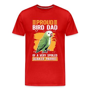 Mönchssittich Papageien Dad Geschenk - Männer Premium Bio T-Shirt - Rot - Vorne - Damien (186cm)